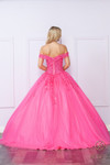 Nox Anabel H1349 Embroidered Off-shoulder V-neck Ball Gown