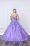 Nox Anabel H1349 Embroidered Off-shoulder V-neck Ball Gown