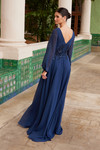 Nox Anabel ME128 Flowing Chiffon V-neck Long Sleeve Dress