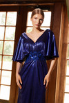 Nox Anabel MD130 Stretch Metallic Sequin V-neckline Dress