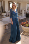 Nox Anabel MF100 Chiffon Sequin V-Neck 3/4 Sleeves Dress
