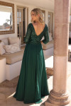 Nox Anabel MF103 Chiffon Sequin V-Neck 3/4 Sleeves Dress
