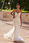 Nox Anabel JW239 Embroidered Tulle V-neckline Wedding Gown