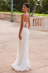 Nox Anabel R282-1W Embroidered Plunged Neck Wedding Gown