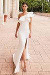 Nox Anabel E467W Ruffle Ayesmatric One Shoulder Wedding Gown