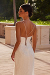 Nox Anabel E1535W Sequin Tulle Embellished Long Wedding Gown