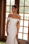 Nox Anabel JW1032 Stretch Satin Off-shoulder Wedding Gown
