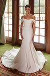 Nox Anabel JW1032 Stretch Satin Off-shoulder Wedding Gown