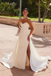 Nox Anabel JW1035 Stretch Satin Strapless Long Wedding Gown