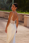 Nox Anabel JE1022L Satin Deep V-neck Sleeveless Wedding Gown