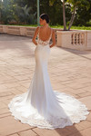 Nox Anabel JE1022L Satin Deep V-neck Sleeveless Wedding Gown