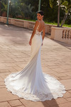 Nox Anabel JE1022L Satin Deep V-neck Sleeveless Wedding Gown