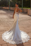 Nox Anabel JE1022L Satin Deep V-neck Sleeveless Wedding Gown