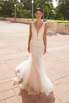 Nox Anabel JE917 Plunged V-Neckline Sleeveless Wedding Dress