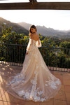 Nox Anabel JE990L Floral Embroidery Puff Sleeve Wedding Gown