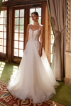 Nox Anabel JE1021 Embroidered Tulle Sleeveless Wedding Gown