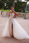 Nox Anabel JE1026L Floral Soft Tulle Sheer Wedding Dress