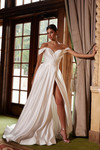 Nox Anabel JE1016 Satin Off-shoulder Sweetheart Wedding Gown