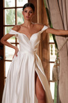 Nox Anabel JE1016 Satin Off-shoulder Sweetheart Wedding Gown