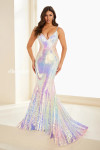 Ellie Wilde by Mon Cheri EW37220 Stretch Sequin V-Neck Gown Ellie Wilde by Mon Cheri EW37220 Stretch Sequin V-Neck Gown