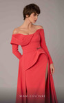 MNM Couture E0099 Crepe Off Shoulder Long Sleeves Long Dress MNM Couture E0099 Crepe Off Shoulder Long Sleeves Long Dress