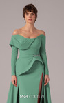 MNM Couture E0099 Crepe Off Shoulder Long Sleeves Long Dress MNM Couture E0099 Crepe Off Shoulder Long Sleeves Long Dress