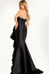 Jovani 45586 Satin Ruffle Strapless Mermaid Evening Gown