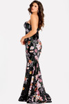 Jovani 48638 Floral Sequin Embroidery One-Shoulder Long Gown