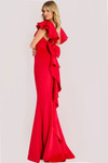 Jovani 47844 Stretch Crepe Square Neck Ruffle Sleeve Gown