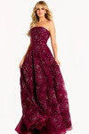 Jovani 46033 Beaded Floral Straight Neck Strapless Ball Gown