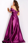 Jovani 44322 Shimmering Satin Off-Shoulder Evening Dress