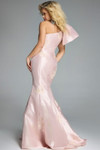 Jovani 44354 Satin Floral Embellishments One-Shoulder Gown