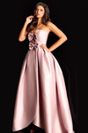 Jovani 45672 Satin Sweetheart Neck Strapless Long Ball Gown