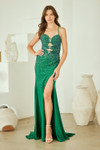 Amelia Couture 3103 Midriff Cutouts Rhinestoned Prom Gown