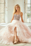 Amelia Couture SU096 Beaded Ruffled Tulle Layers Prom Gown