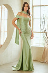 Amelia Couture 3101 Off Shoulder Sleeve Fitted Prom Dress