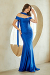 Amelia Couture 3101 Off Shoulder Sleeve Fitted Prom Dress