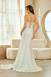 Amelia Couture 2076 Satin Sheer Lace Strapless Bridal Gown