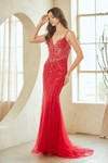 Amelia Couture 2135 Illusion V-Neck Sleeveless Long Dress
