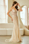 Amelia Couture 2135 Illusion V-Neck Sleeveless Long Dress