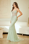 Amelia Couture 2135 Illusion V-Neck Sleeveless Long Dress