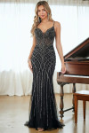 Amelia Couture 2135 Illusion V-Neck Sleeveless Long Dress