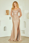 Amelia Couture JQ1102 V-Neckline Illusion Long Sleeves Gown
