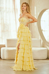Amelia Couture 7087 Ruffled Sweetheart Neck Strapless Dress