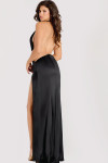 Jovani 45462 Satin Halter Neck Cutout Sleeveless Long Gown