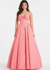 Jovani 49340 Sweetheart Neck Polka Dot Strapless Ball Gown