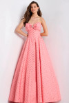 Jovani 49340 Sweetheart Neck Polka Dot Strapless Ball Gown