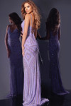 Jovani 38848 Sequin Beaded Spaghetti Straps V-Neck Long Gown