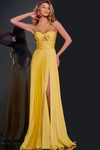 Jovani 42971 Satin Spaghetti Straps Sleeveless Pleated Gown