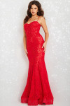 Jovani 07499 Embellished Lace Beaded Sweetheart Neck Gown